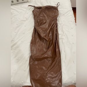 Shein Leather bodycon dress